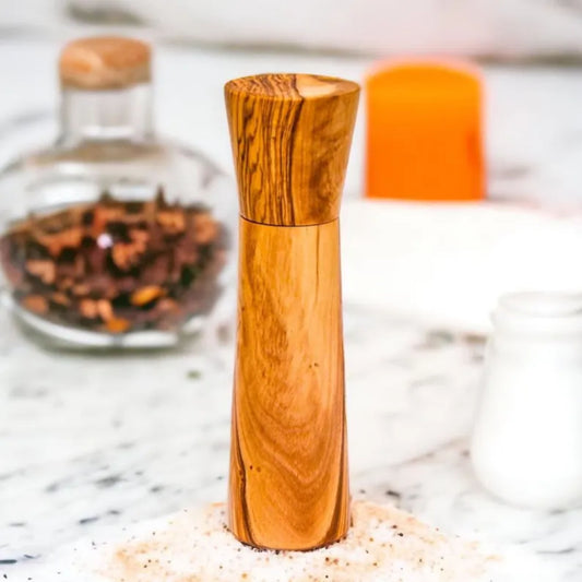 Modern Olive Wood Salt & Pepper Mill