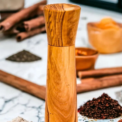 Modern Olive Wood Salt & Pepper Mill