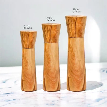 Modern Olive Wood Salt & Pepper Mill