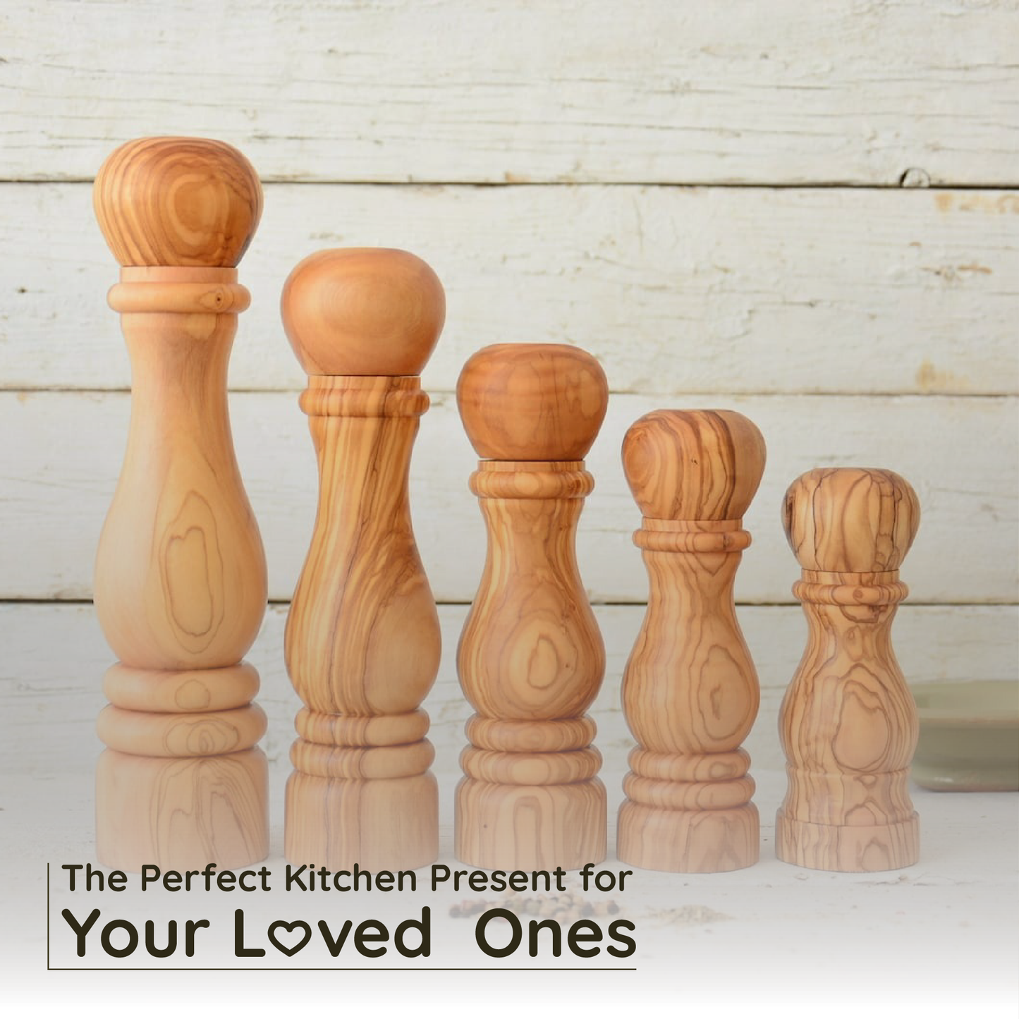 Classic Olive Wood Salt & Pepper Mill